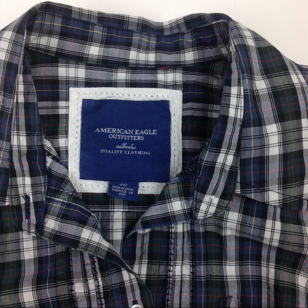 American Eagle Outfitters Plaid Oxford - Picture 4 of 6